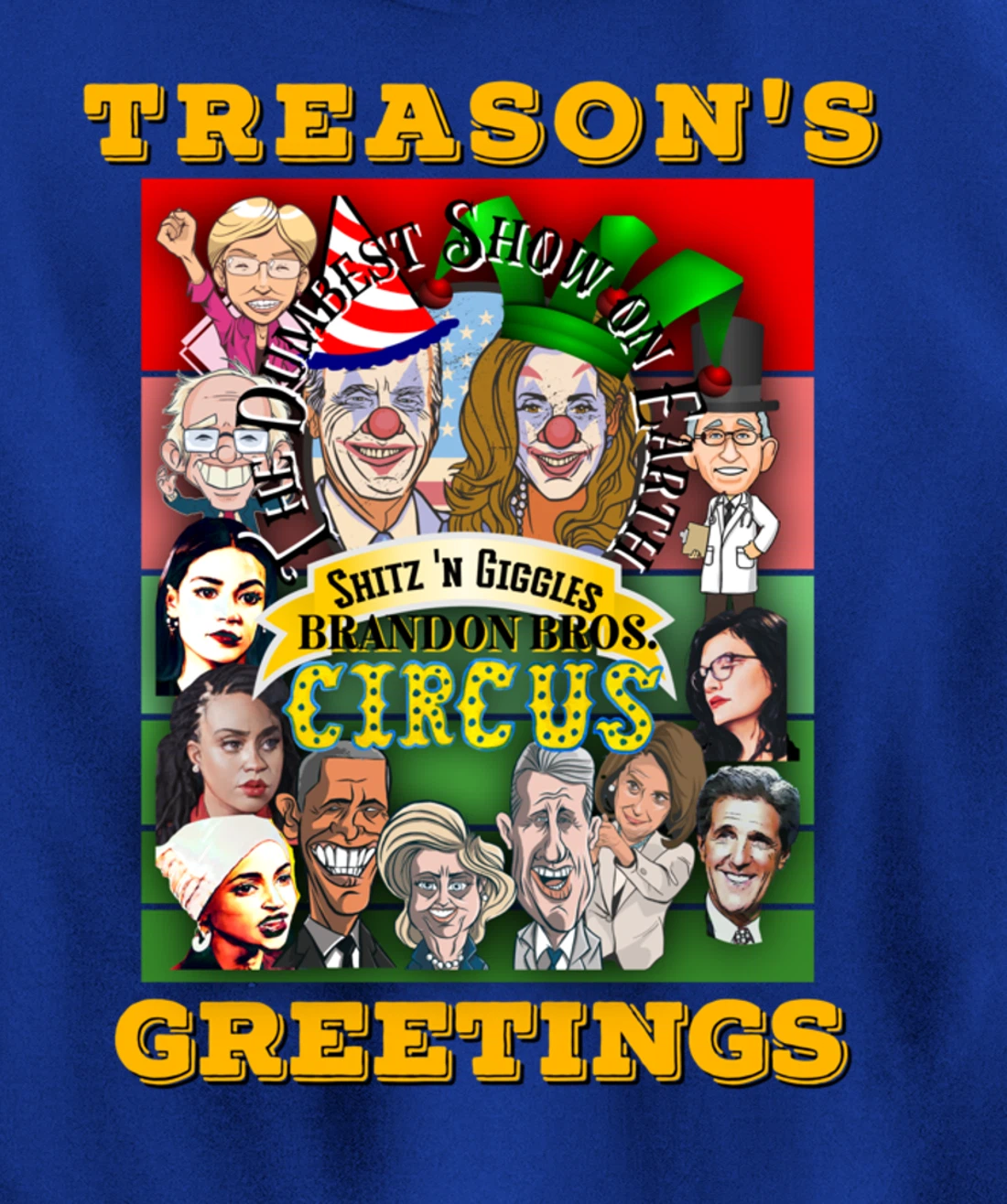 Swamp Xmas Wreath Biden Squad Trump Ugly Christmas Sweater Pullover Hoodie