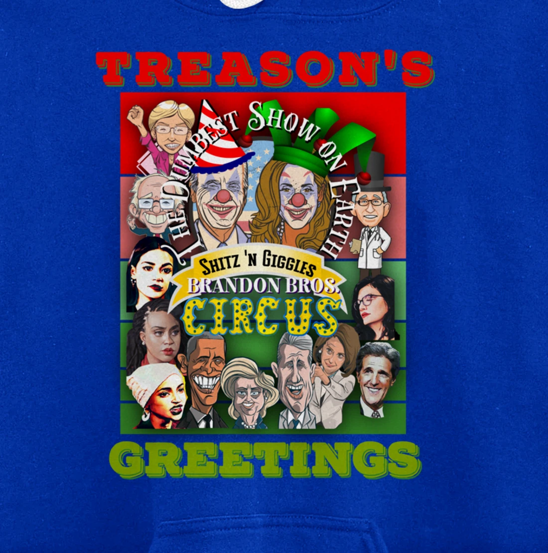 Swamp Xmas Wreath Biden Squad Trump Ugly Christmas Sweater Pullover Hoodie