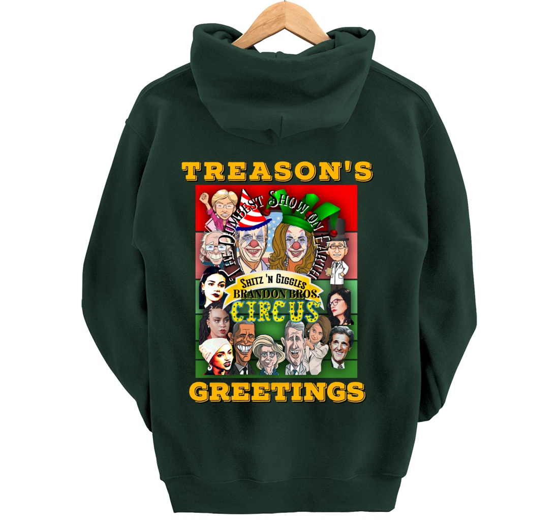 Swamp Xmas Wreath Biden Squad Trump Ugly Christmas Sweater Pullover Hoodie