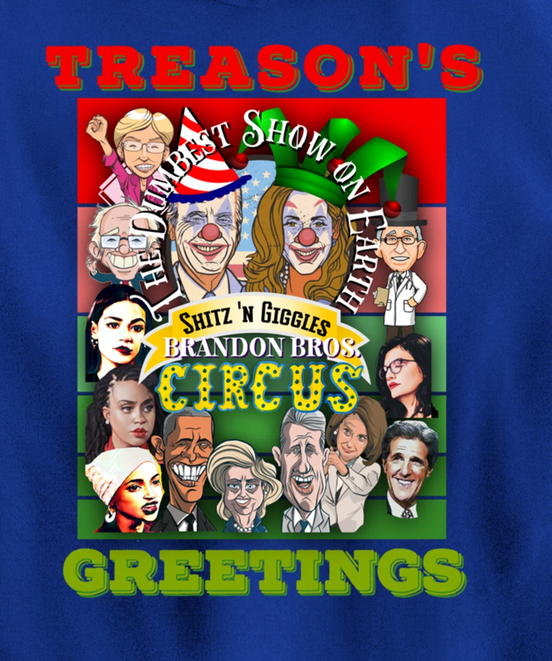 Swamp Xmas Wreath Biden Squad Trump Ugly Christmas Sweater Pullover Hoodie