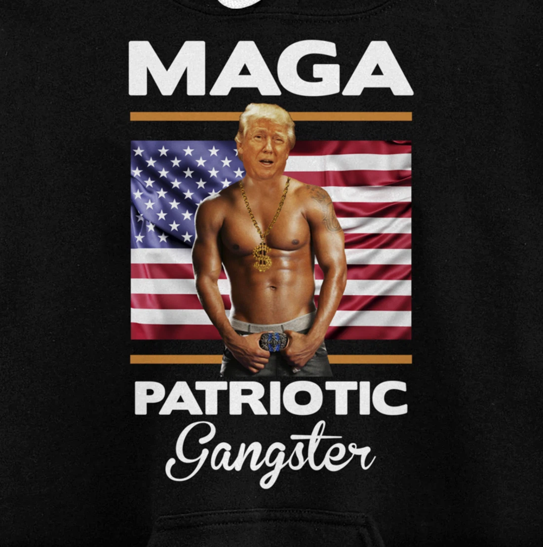 Trump Life Gangster Gift Design Idea Pr Trump Lib Bash Pullover Hoodie