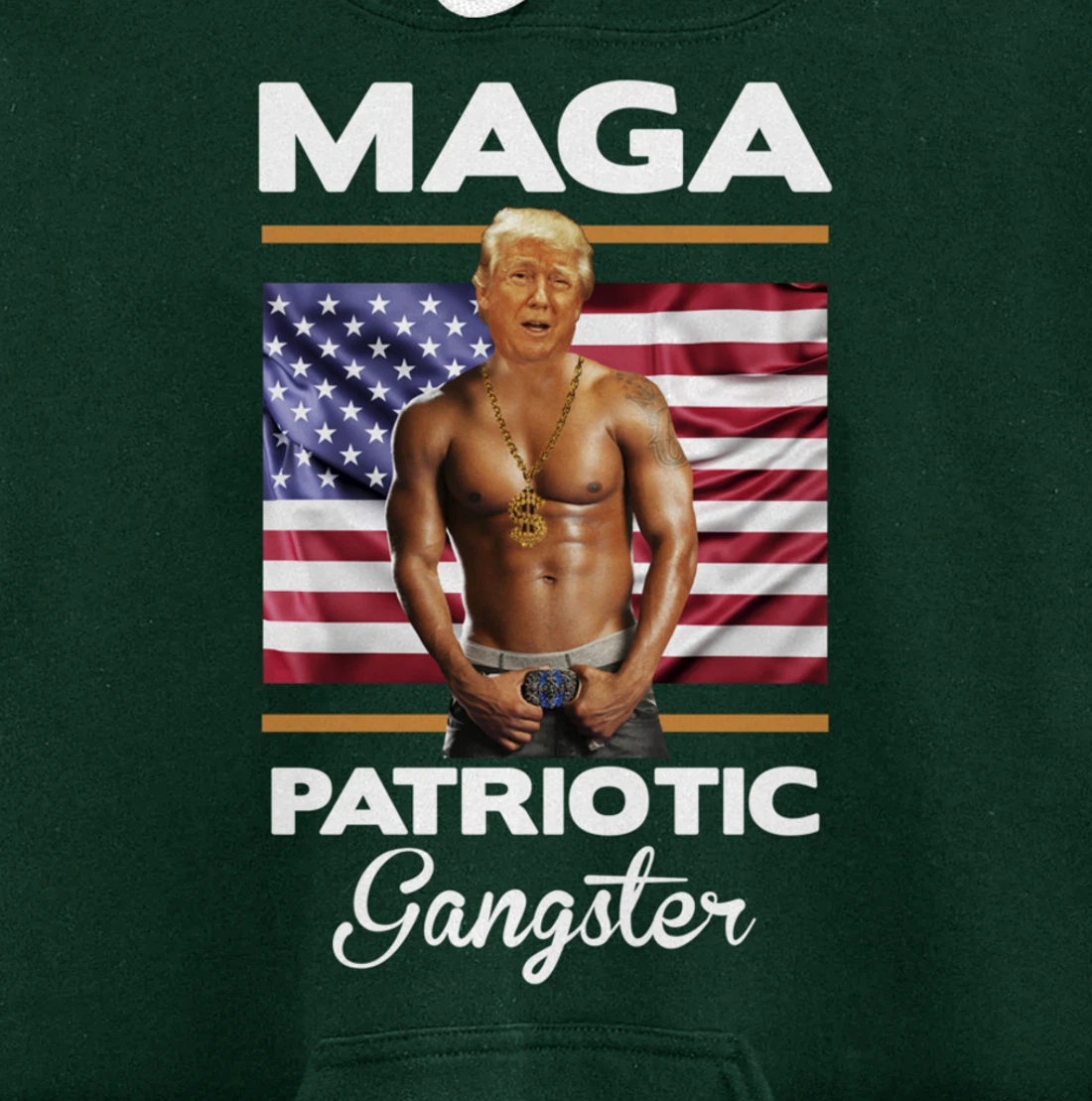Trump Life Gangster Gift Design Idea Pr Trump Lib Bash Pullover Hoodie