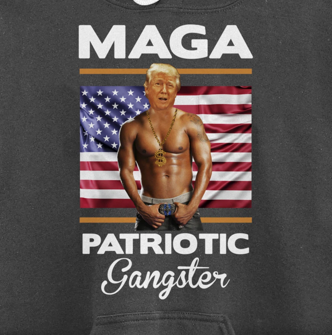 Trump Life Gangster Gift Design Idea Pr Trump Lib Bash Pullover Hoodie