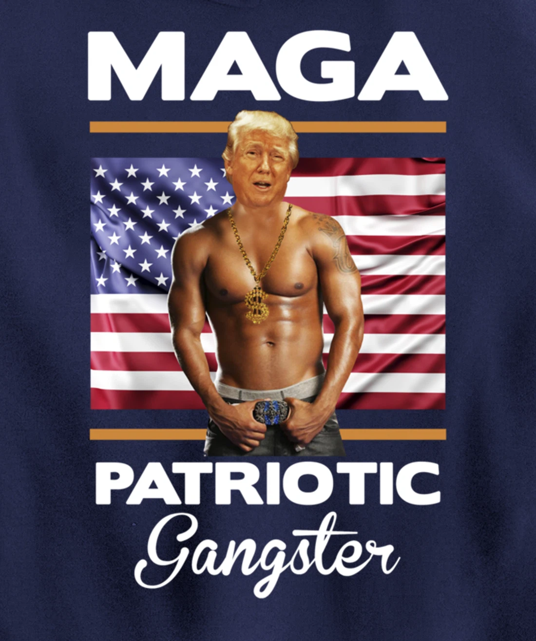 Trump Life Gangster Gift Design Idea Pr Trump Lib Bash Pullover Hoodie