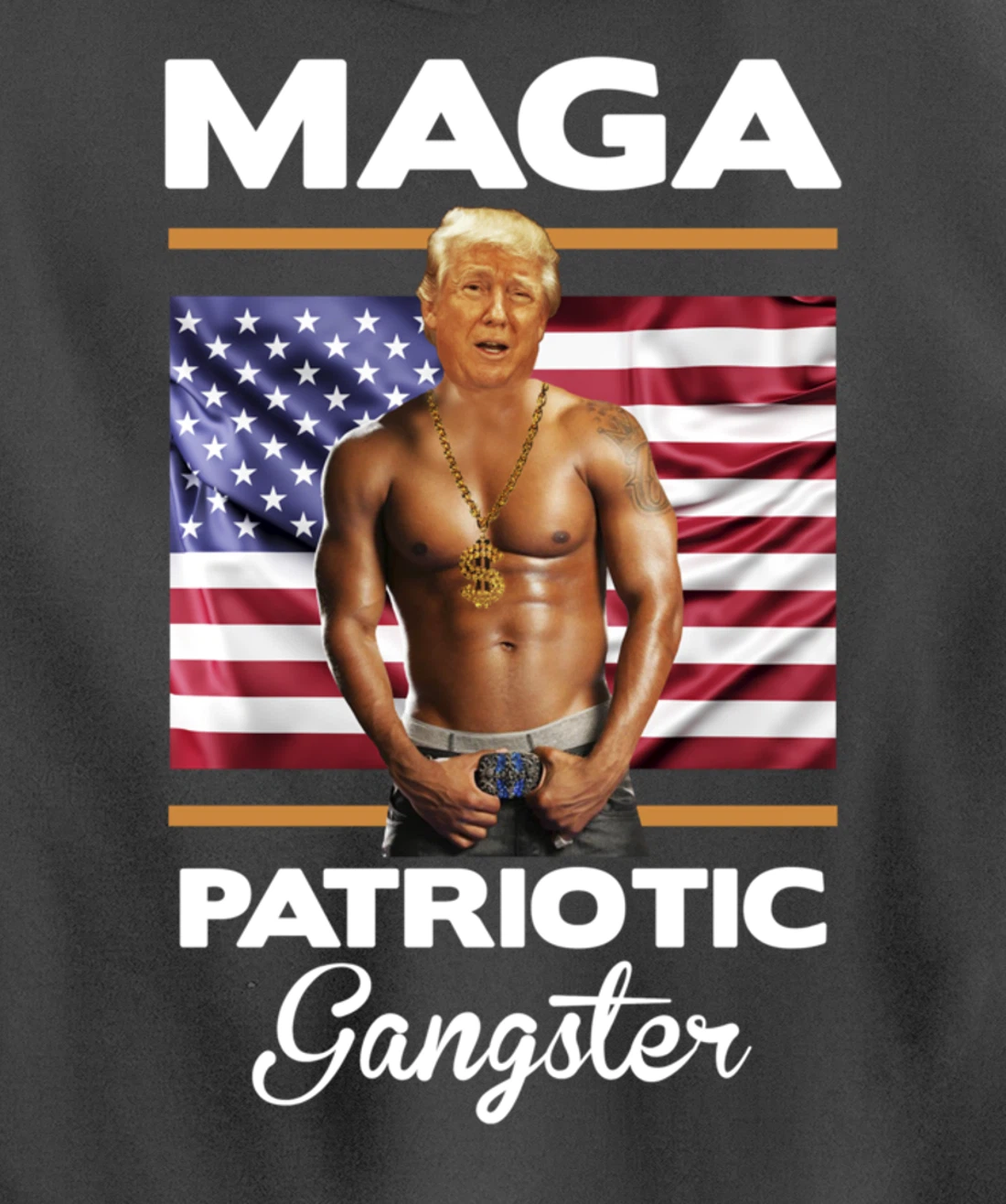 Trump Life Gangster Gift Design Idea Pr Trump Lib Bash Pullover Hoodie