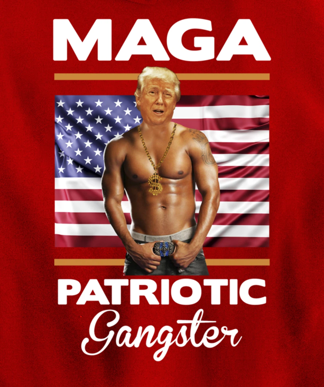 Trump Life Gangster Gift Design Idea Pr Trump Lib Bash Pullover Hoodie