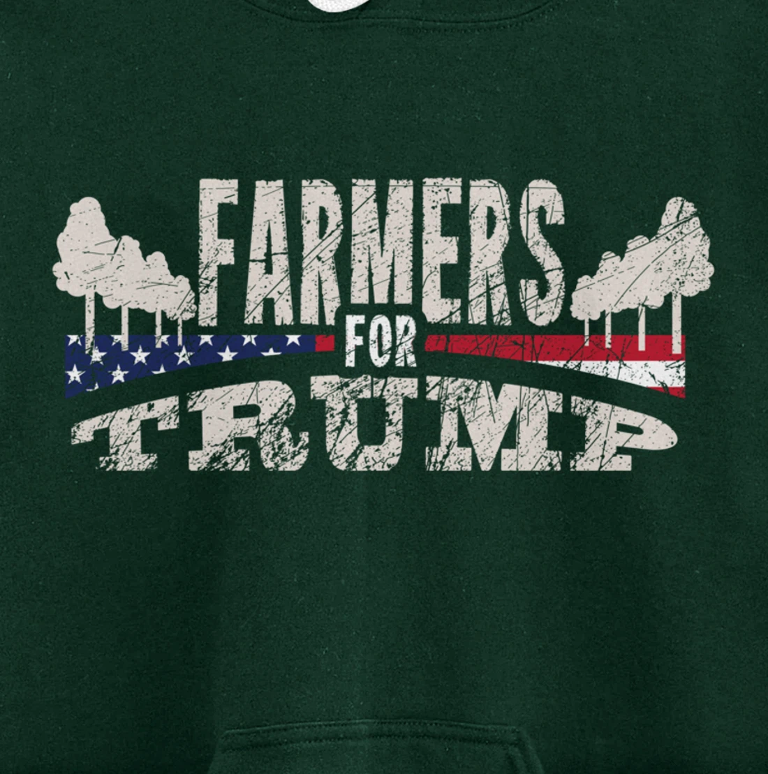 Pride USA Flag Reelection Donald Trump Farming & Farmer Pullover Hoodie