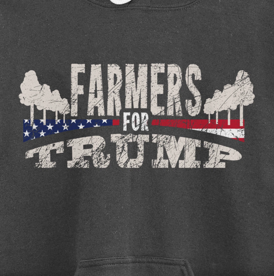 Pride USA Flag Reelection Donald Trump Farming & Farmer Pullover Hoodie