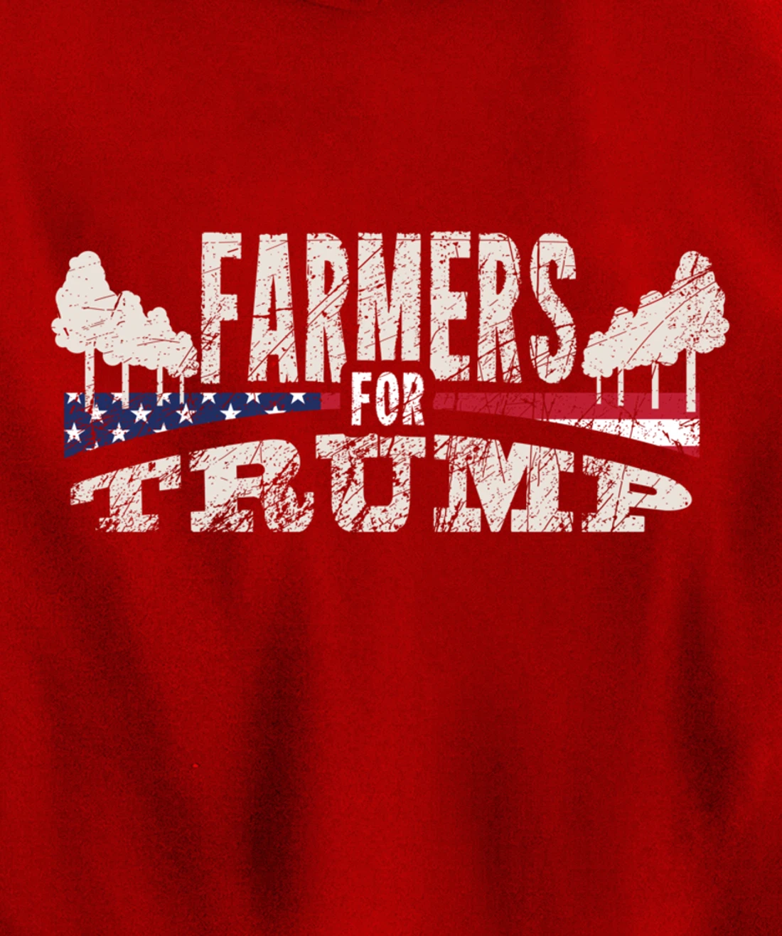 Pride USA Flag Reelection Donald Trump Farming & Farmer Pullover Hoodie