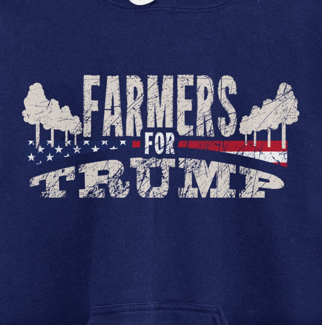 Pride USA Flag Reelection Donald Trump Farming & Farmer Pullover Hoodie