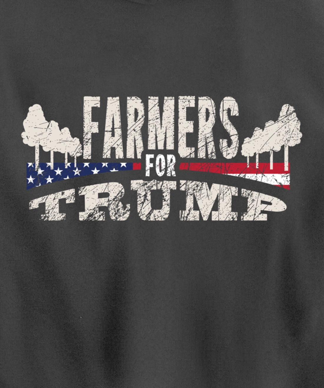Pride USA Flag Reelection Donald Trump Farming & Farmer Pullover Hoodie