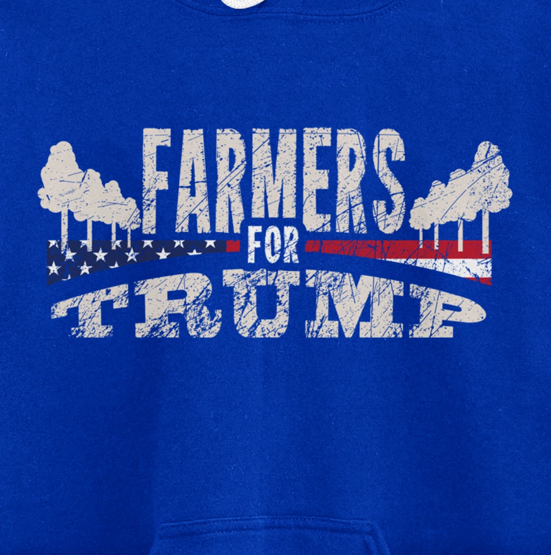 Pride USA Flag Reelection Donald Trump Farming & Farmer Pullover Hoodie