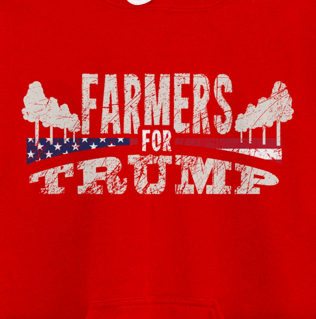 Pride USA Flag Reelection Donald Trump Farming & Farmer Pullover Hoodie