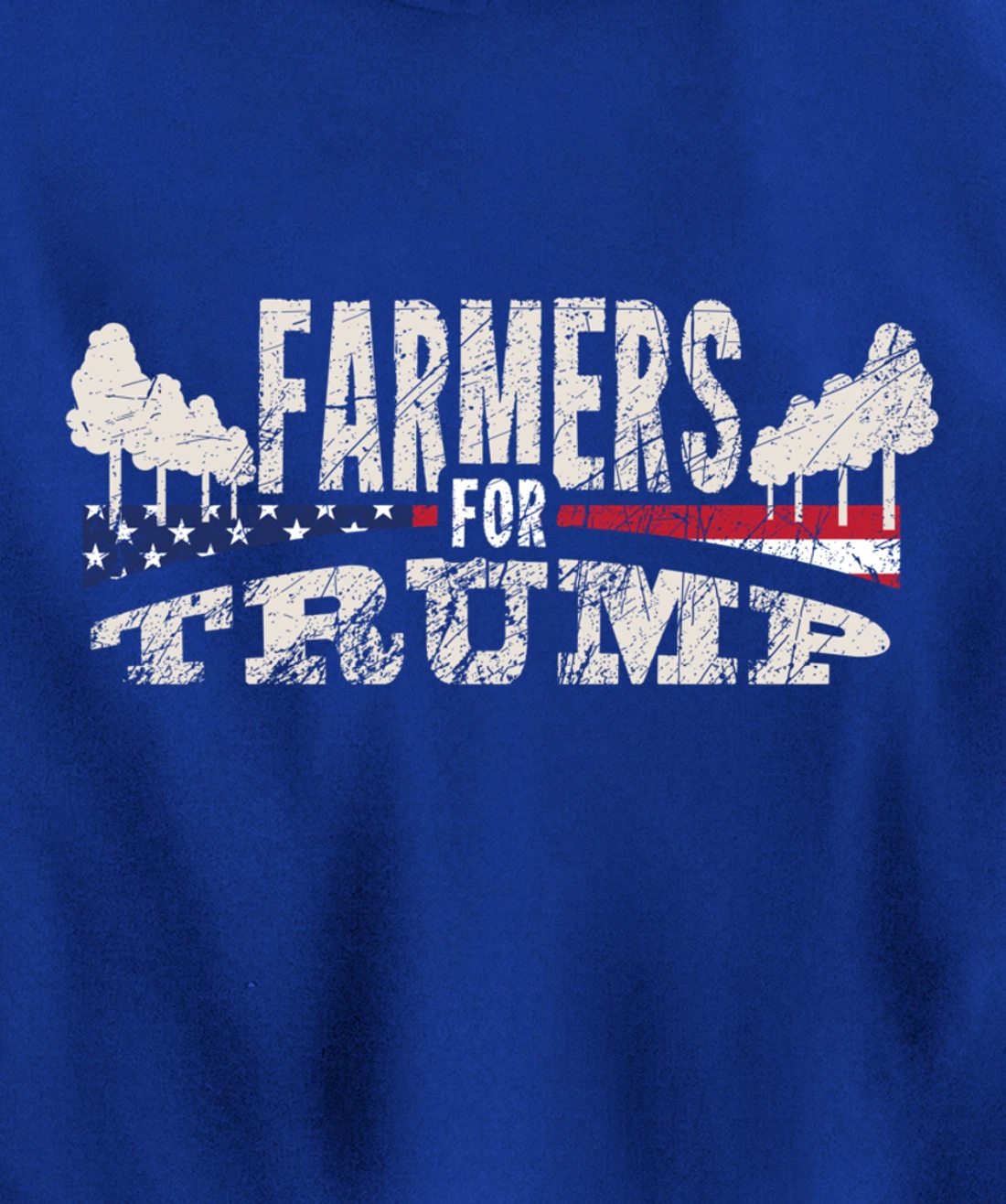 Pride USA Flag Reelection Donald Trump Farming & Farmer Pullover Hoodie