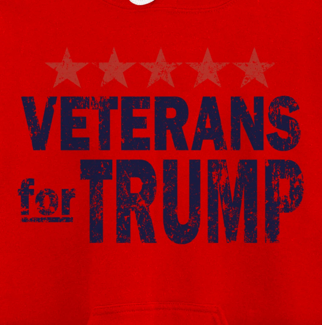 Vintage Veterans for Trump Pullover Hoodie