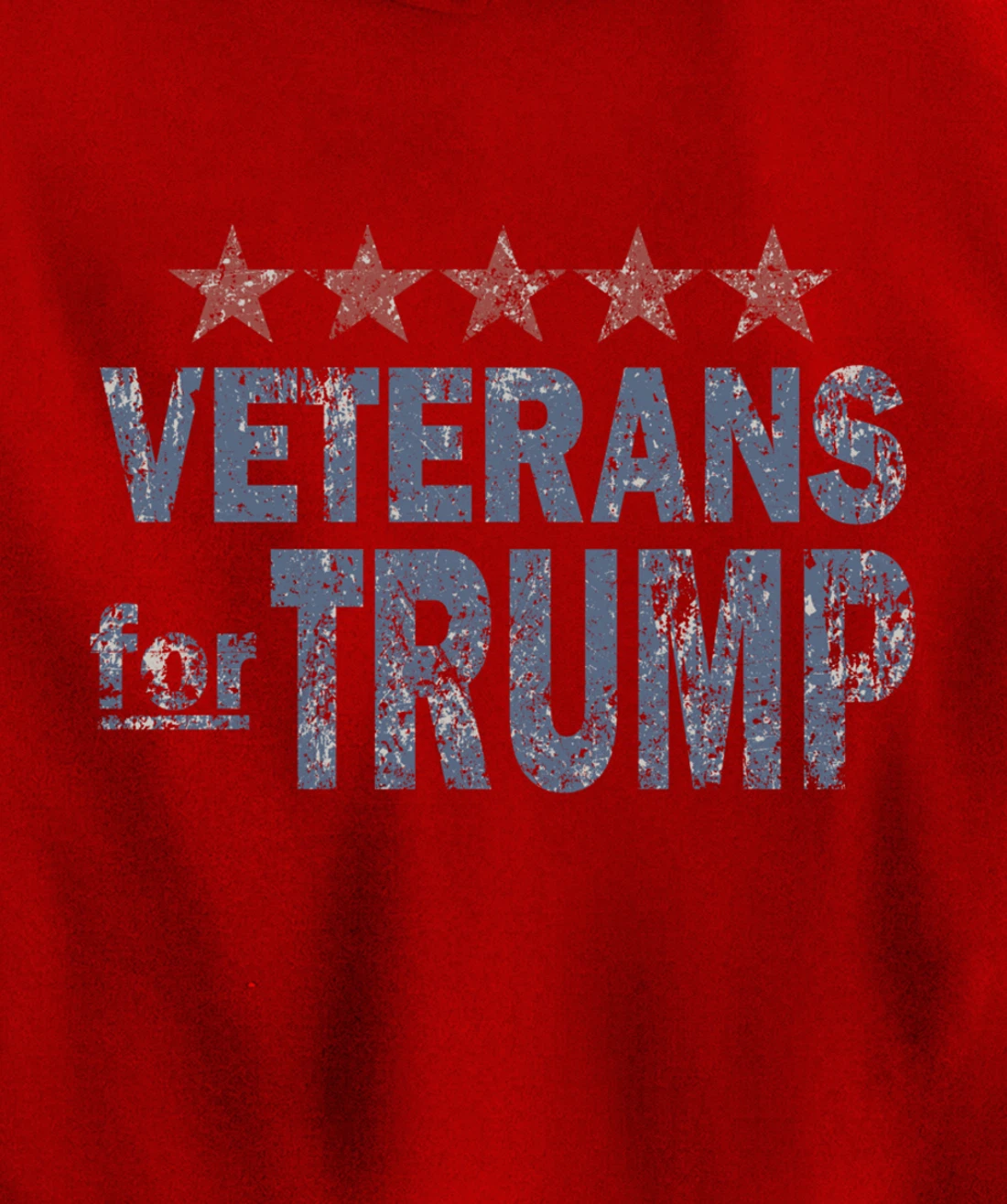 Distressed Veterans for Trump Pullover Hoodie