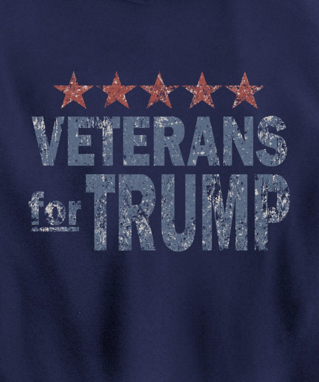 Distressed Veterans for Trump Pullover Hoodie