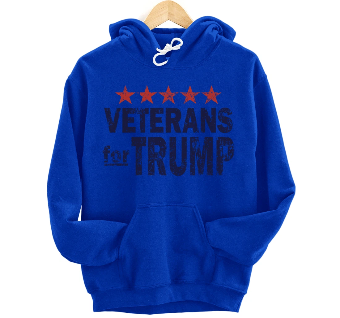 Vintage Veterans for Trump Pullover Hoodie