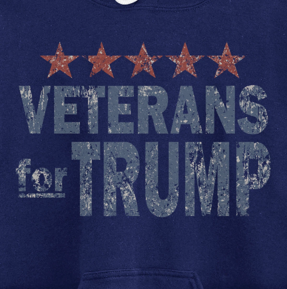 Distressed Veterans for Trump Pullover Hoodie