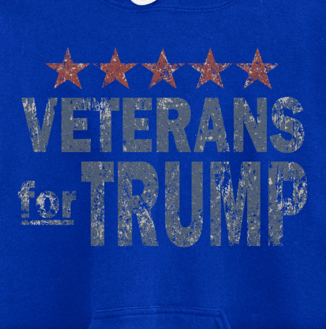 Distressed Veterans for Trump Pullover Hoodie