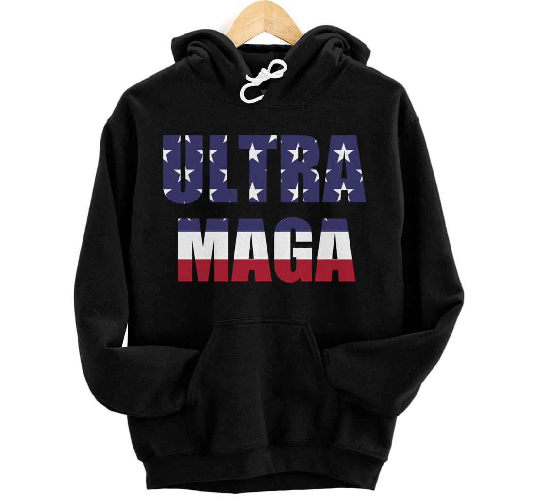 Proud Ultra MAGA Trump Patriotic Pullover Hoodie