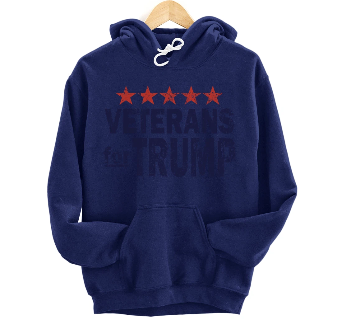 Vintage Veterans for Trump Pullover Hoodie