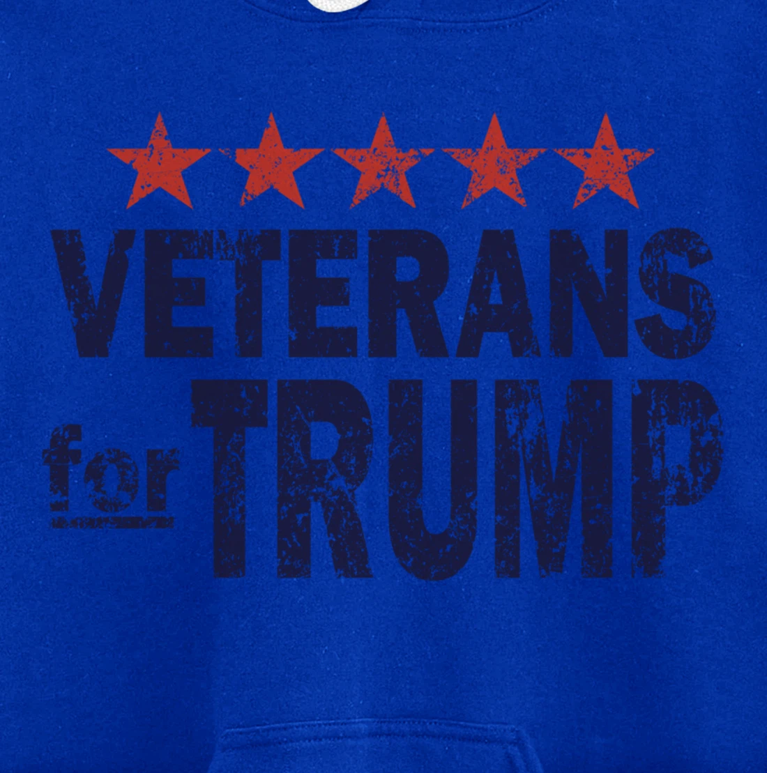 Vintage Veterans for Trump Pullover Hoodie