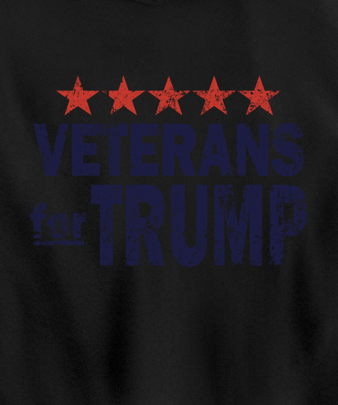 Vintage Veterans for Trump Pullover Hoodie