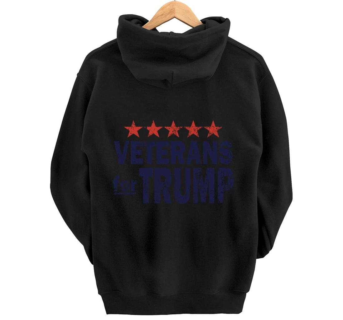 Vintage Veterans for Trump Pullover Hoodie
