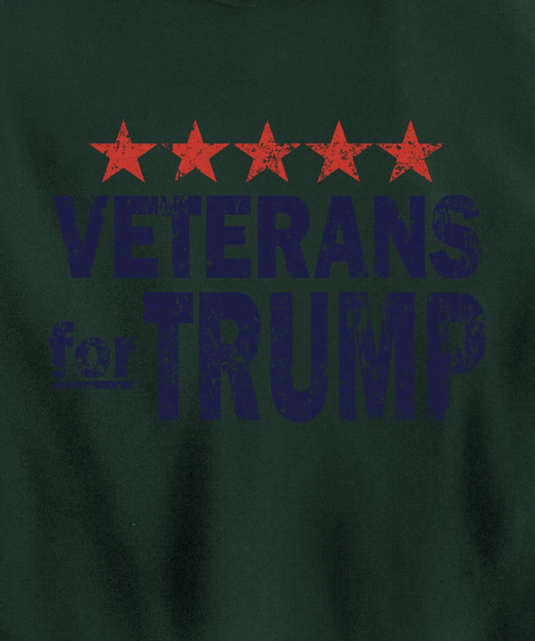 Vintage Veterans for Trump Pullover Hoodie