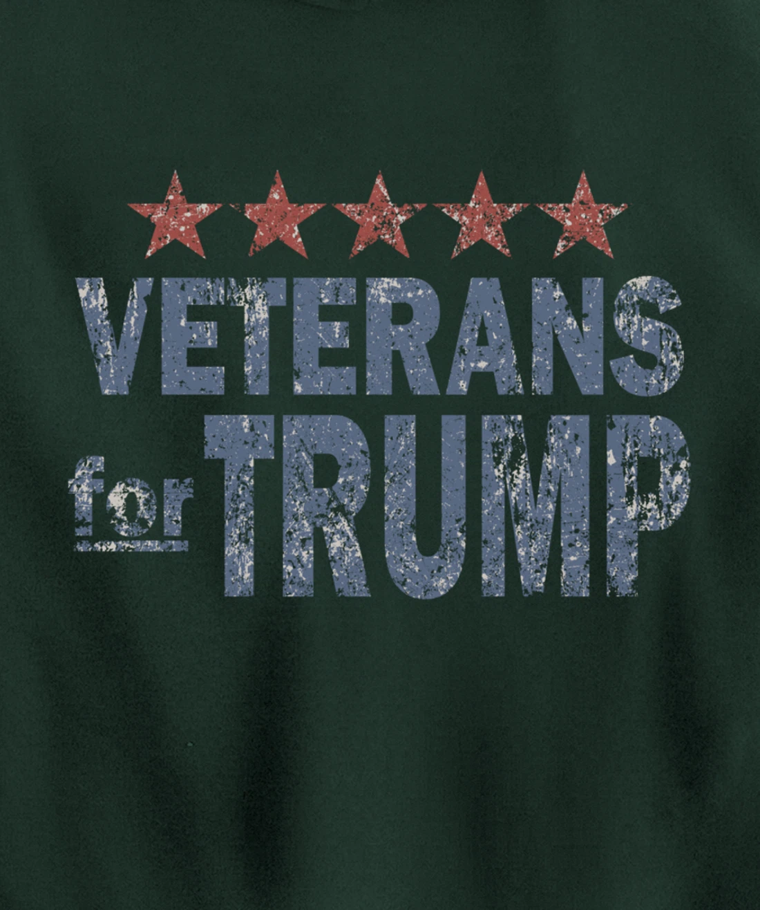 Distressed Veterans for Trump Pullover Hoodie