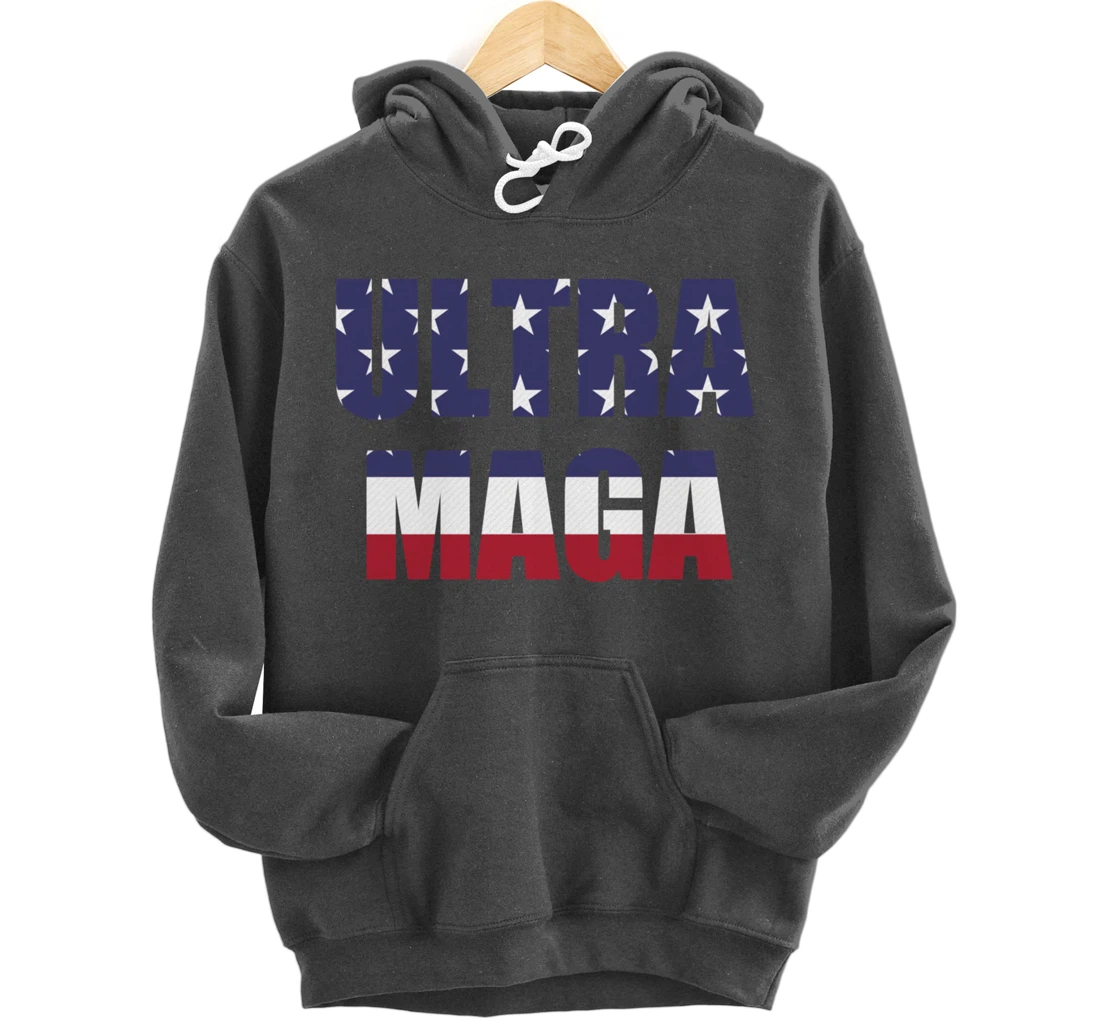 Proud Ultra MAGA Trump Patriotic Pullover Hoodie