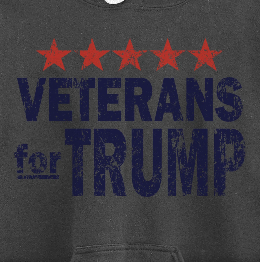 Vintage Veterans for Trump Pullover Hoodie