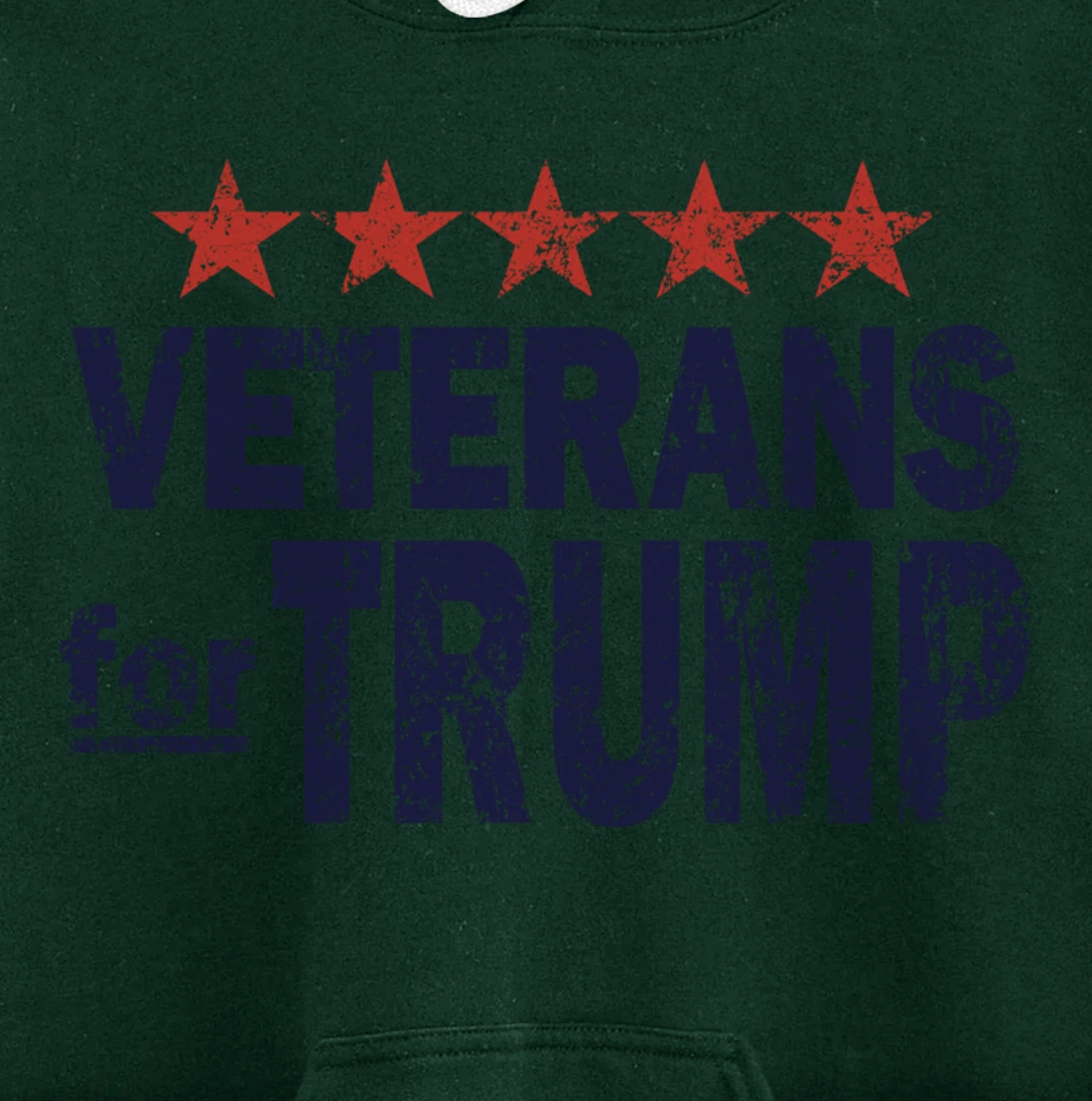 Vintage Veterans for Trump Pullover Hoodie