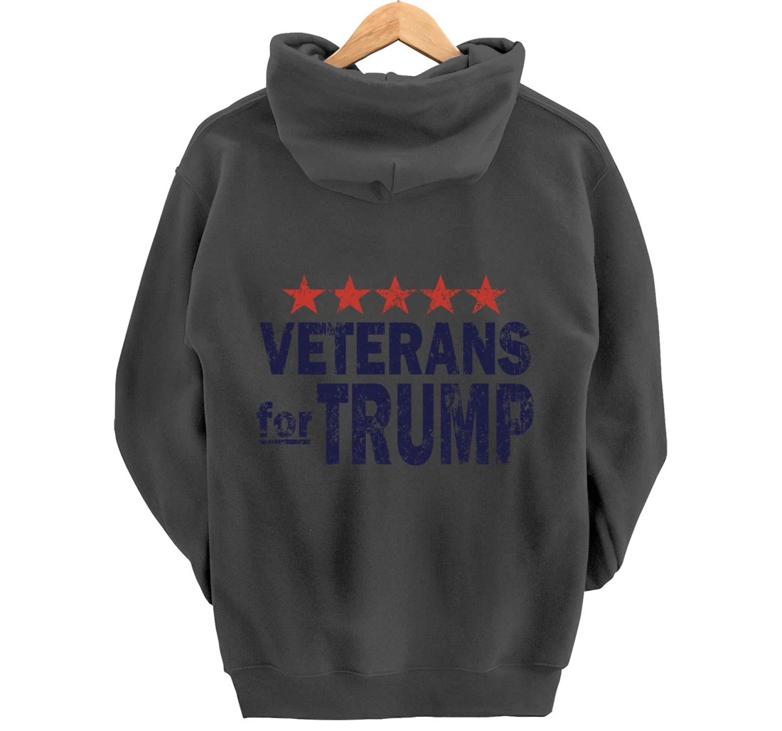 Vintage Veterans for Trump Pullover Hoodie