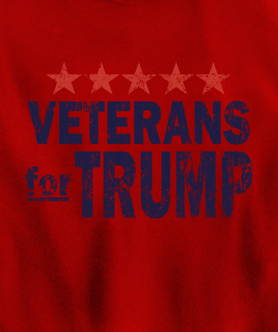 Vintage Veterans for Trump Pullover Hoodie