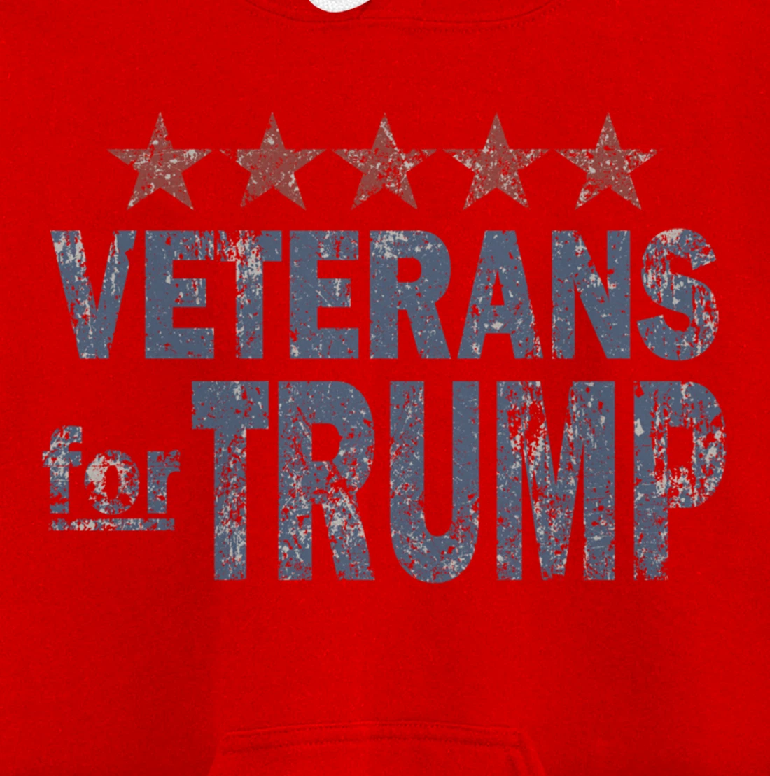Distressed Veterans for Trump Pullover Hoodie