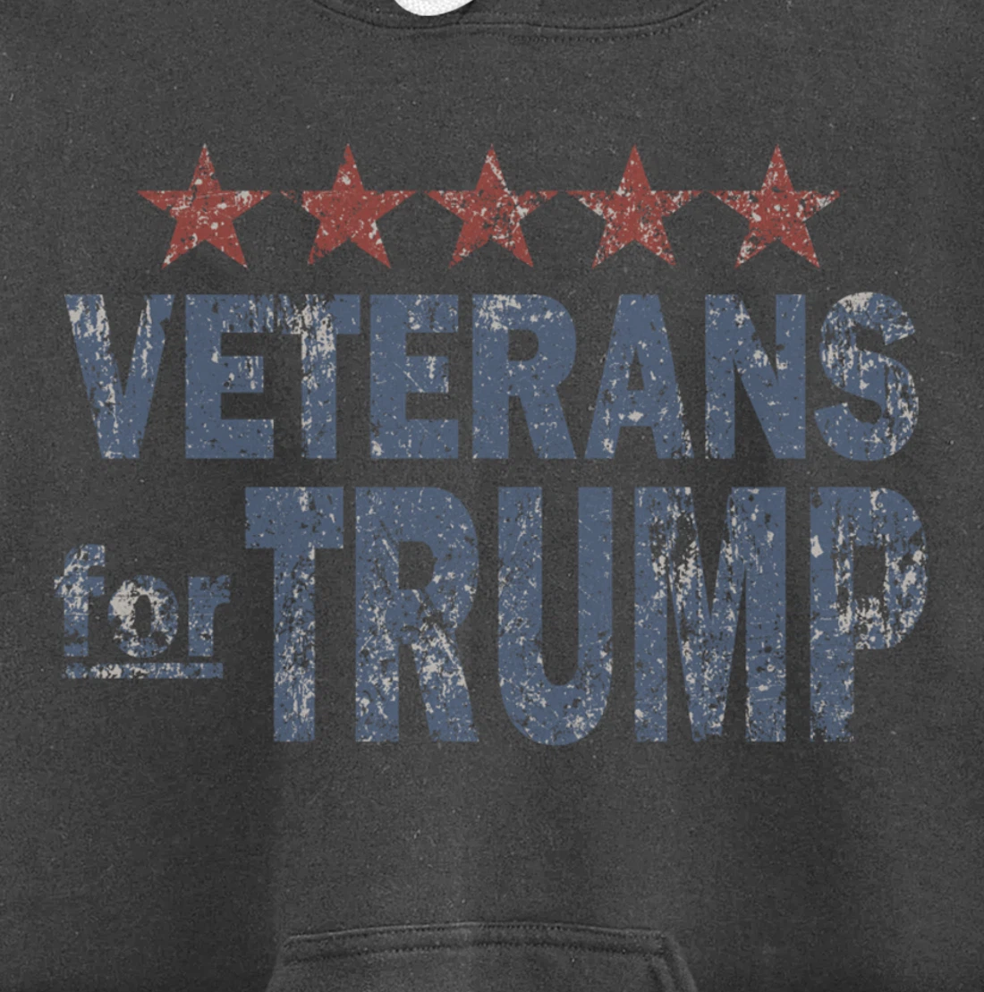 Distressed Veterans for Trump Pullover Hoodie