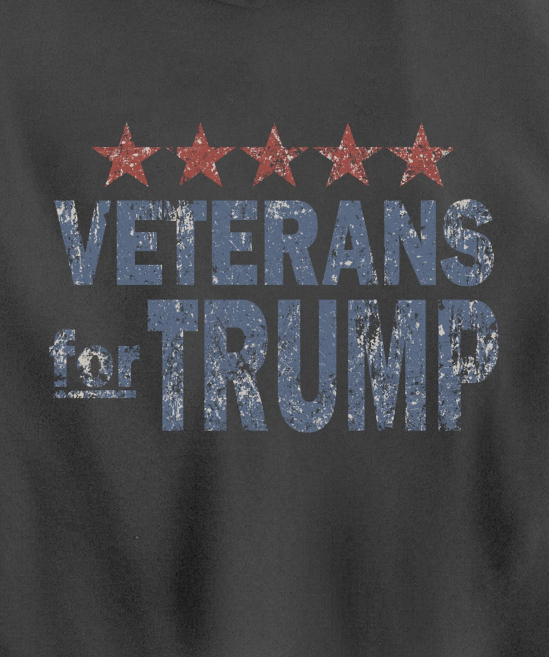 Distressed Veterans for Trump Pullover Hoodie