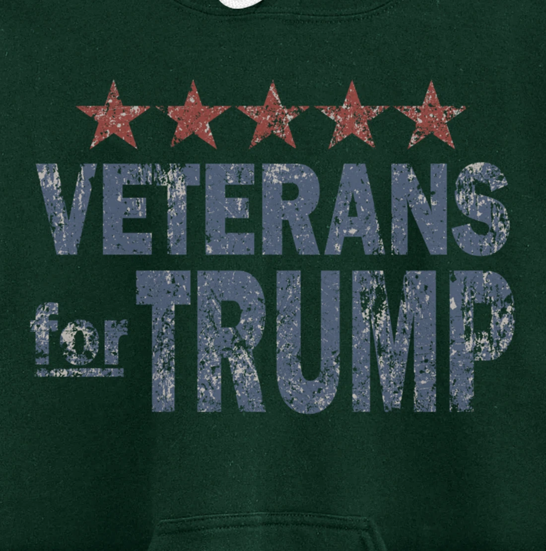 Distressed Veterans for Trump Pullover Hoodie