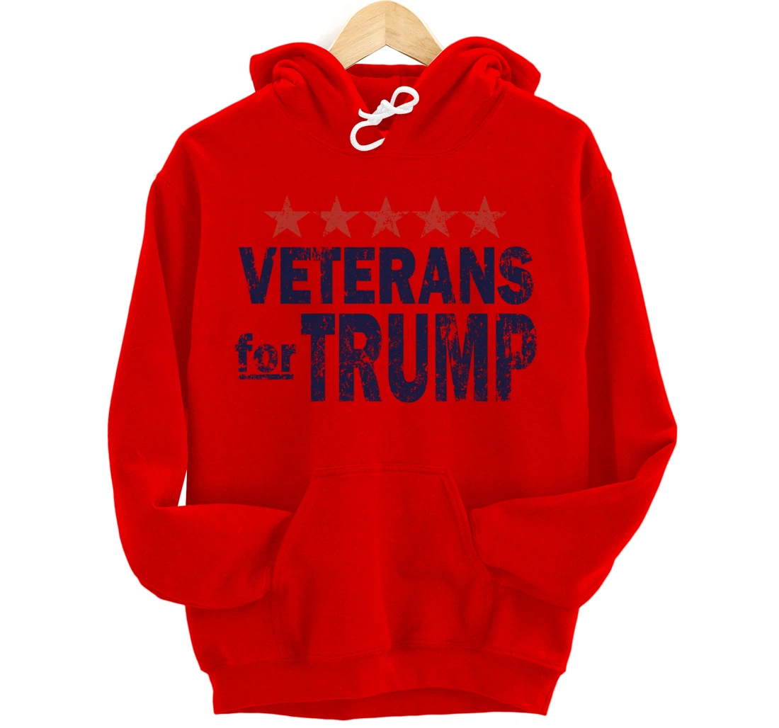 Vintage Veterans for Trump Pullover Hoodie