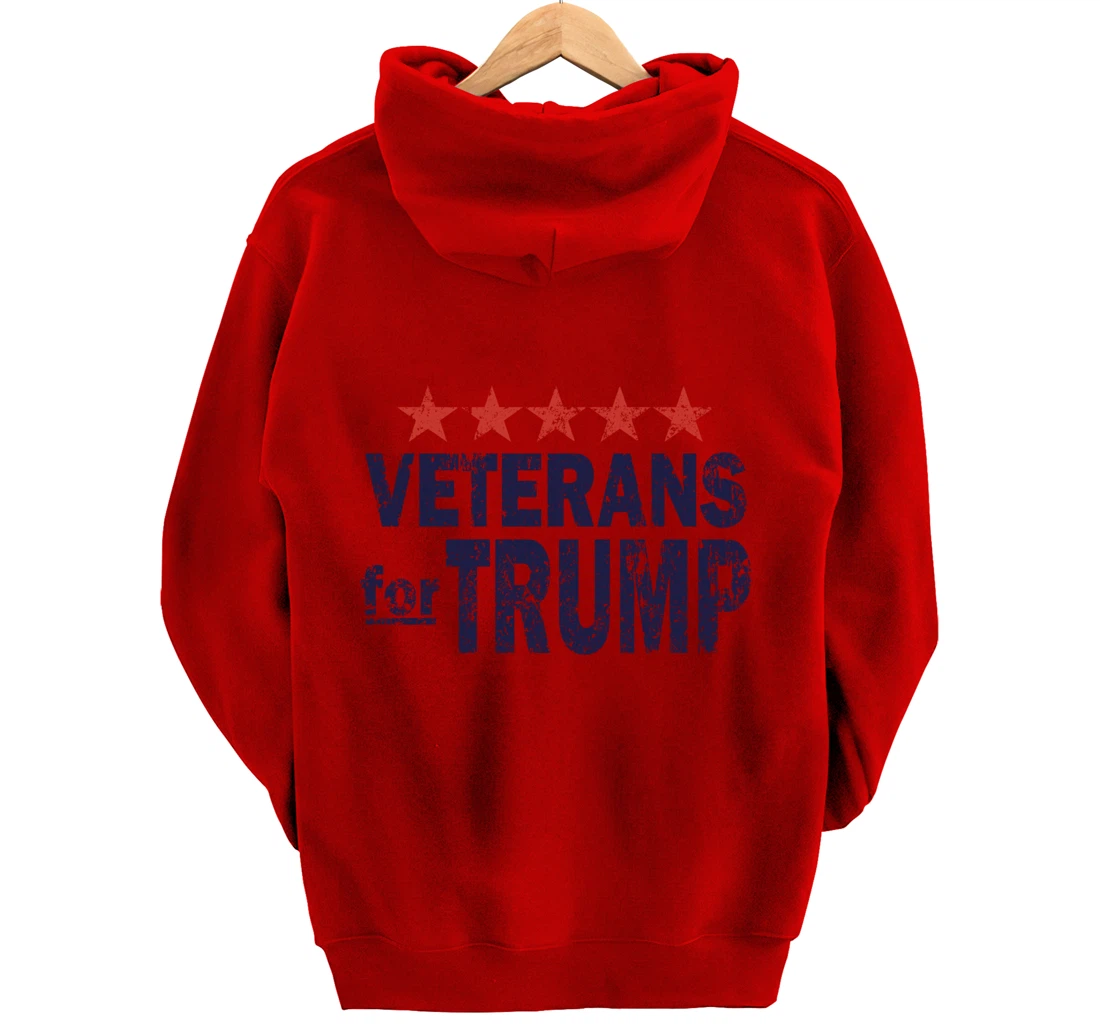 Vintage Veterans for Trump Pullover Hoodie