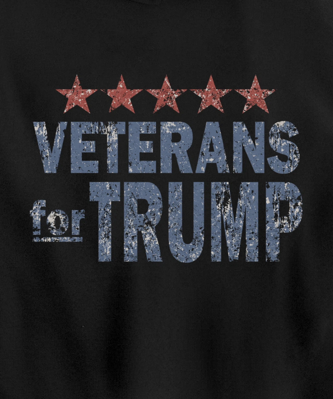 Distressed Veterans for Trump Pullover Hoodie