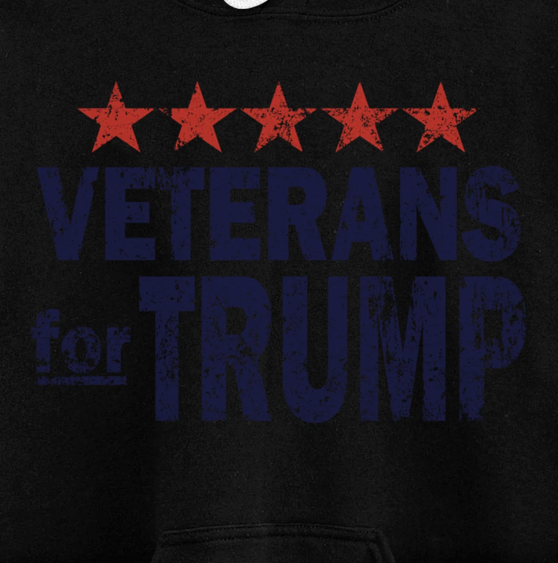 Vintage Veterans for Trump Pullover Hoodie