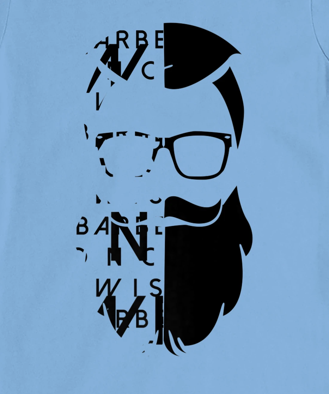 Womens A Bearded Man With Glasses And Letters Wise Barber Graphic T-Shirt, Kid T-Shirt and Women T-Shirt
