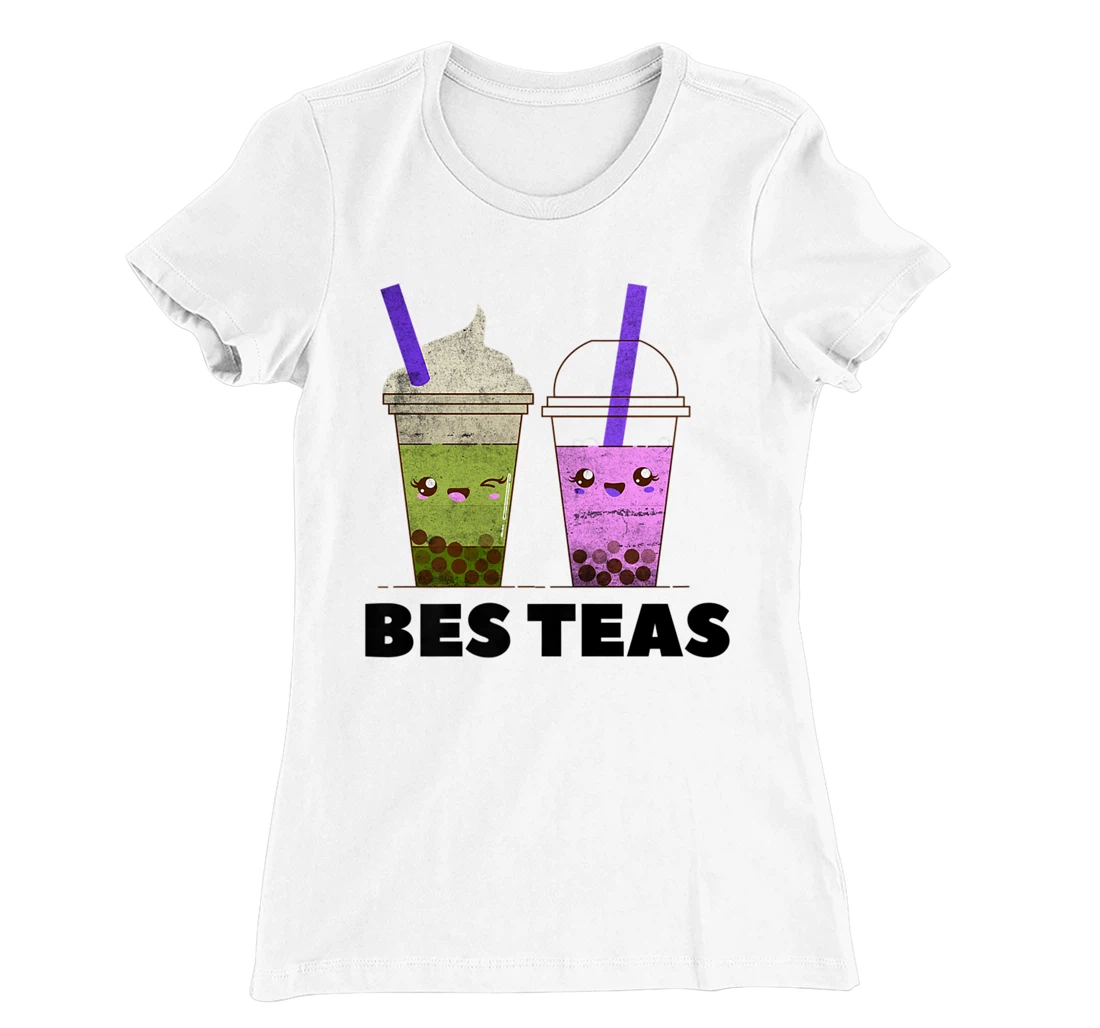 Womens Bubble Boba Milk Tea Pearl Tapioca Bes Teas Lover T-Shirt, Women T-Shirt