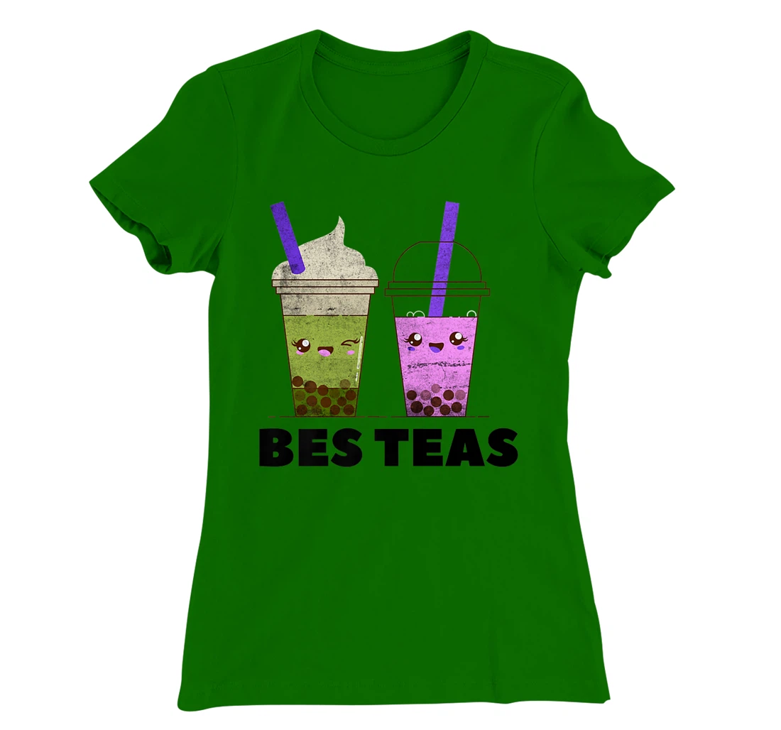 Womens Bubble Boba Milk Tea Pearl Tapioca Bes Teas Lover T-Shirt, Women T-Shirt