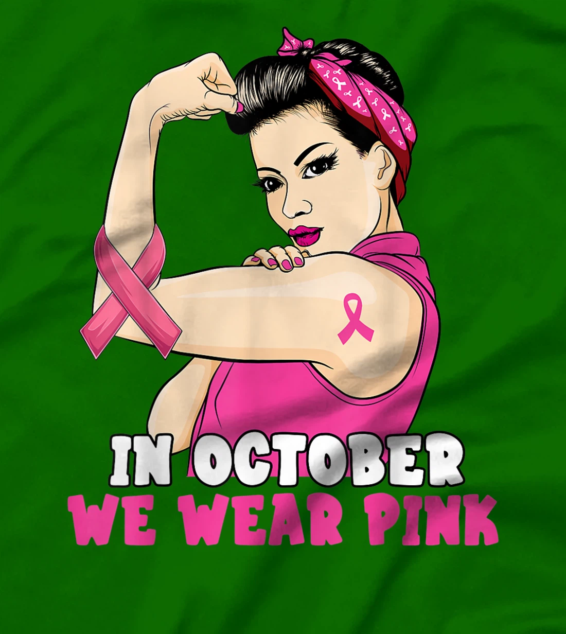 Hand In October We Wear Pink Breast Cancer Awareness Month T-Shirt, Kid T-Shirt and Women T-Shirt