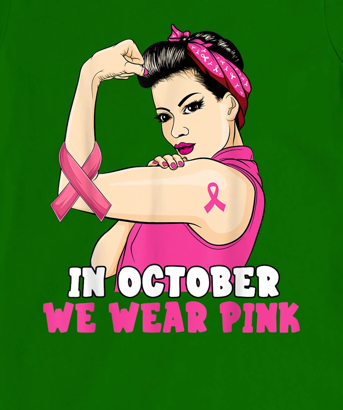Hand In October We Wear Pink Breast Cancer Awareness Month T-Shirt, Kid T-Shirt and Women T-Shirt