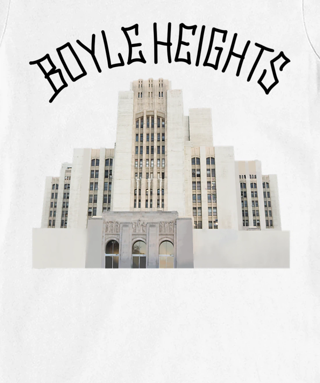 Boyle Heights East Los Angeles Latino Graffiti Hospital 1930 T-Shirt, Women T-Shirt